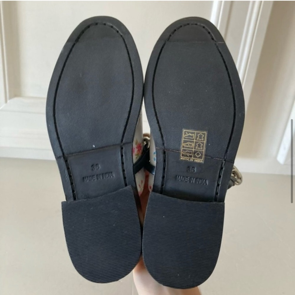 NWOT Free People Vida Slip On Blue Floral Garden Mules - Picture 7 of 9